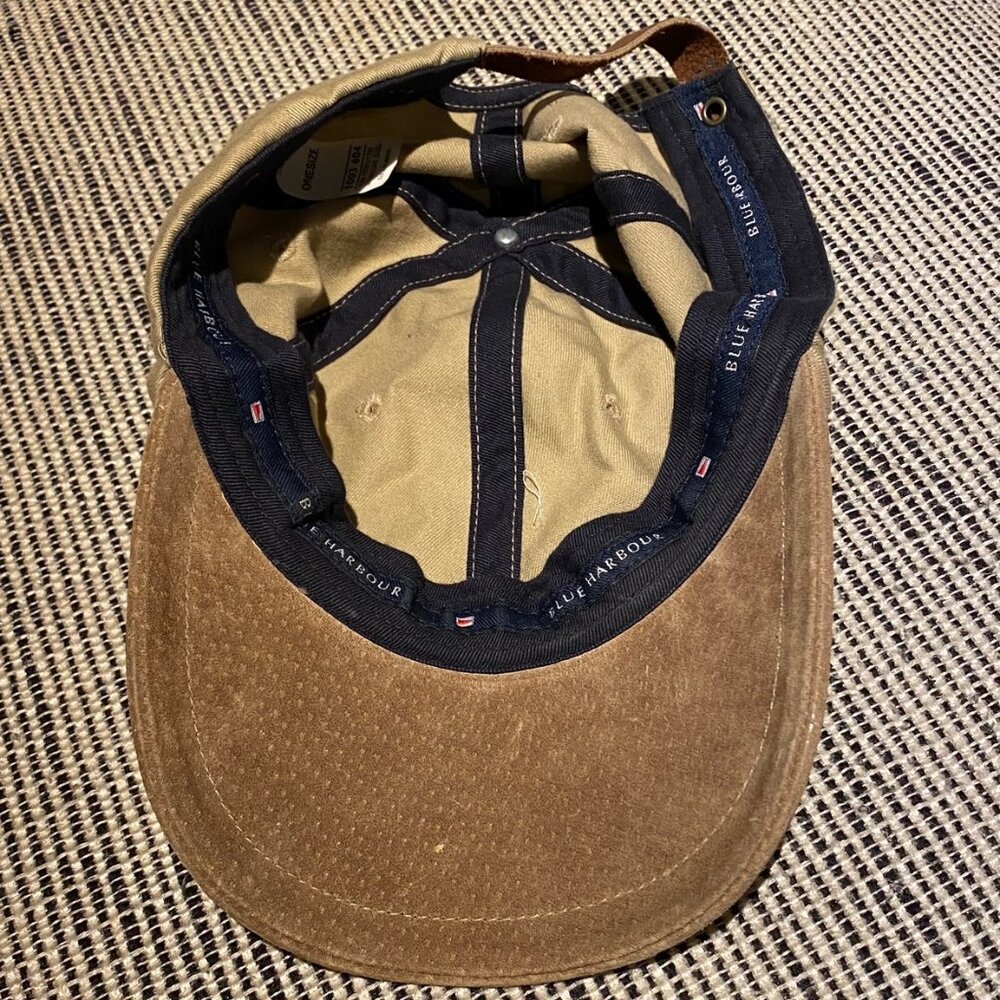 Marks & Spencer Blue Harbour One Size Baseball Cap/Hat Partially Leather - Picture 3 of 5